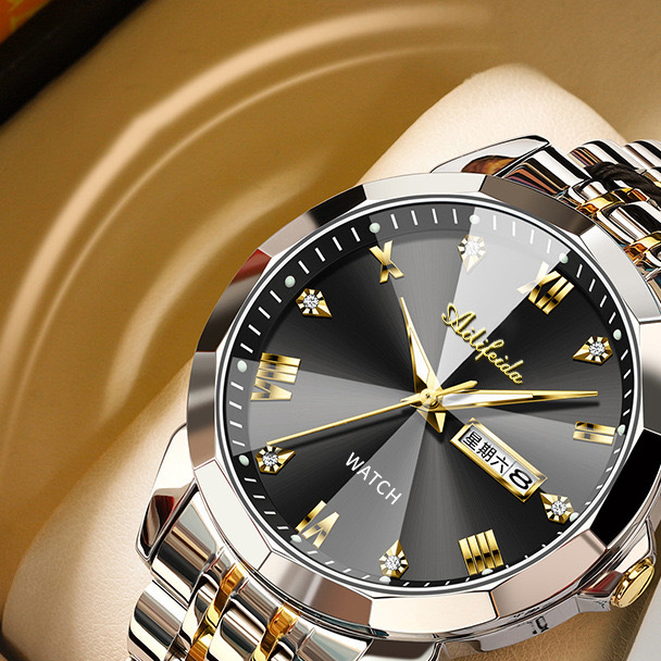 Men's Quartz Business Watch Stainless Steel Strap