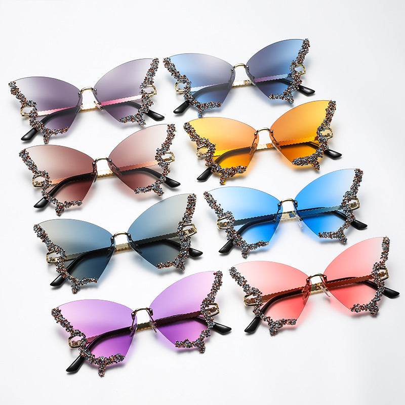 Butterfly Diamond Sunglasses UV400 Protection