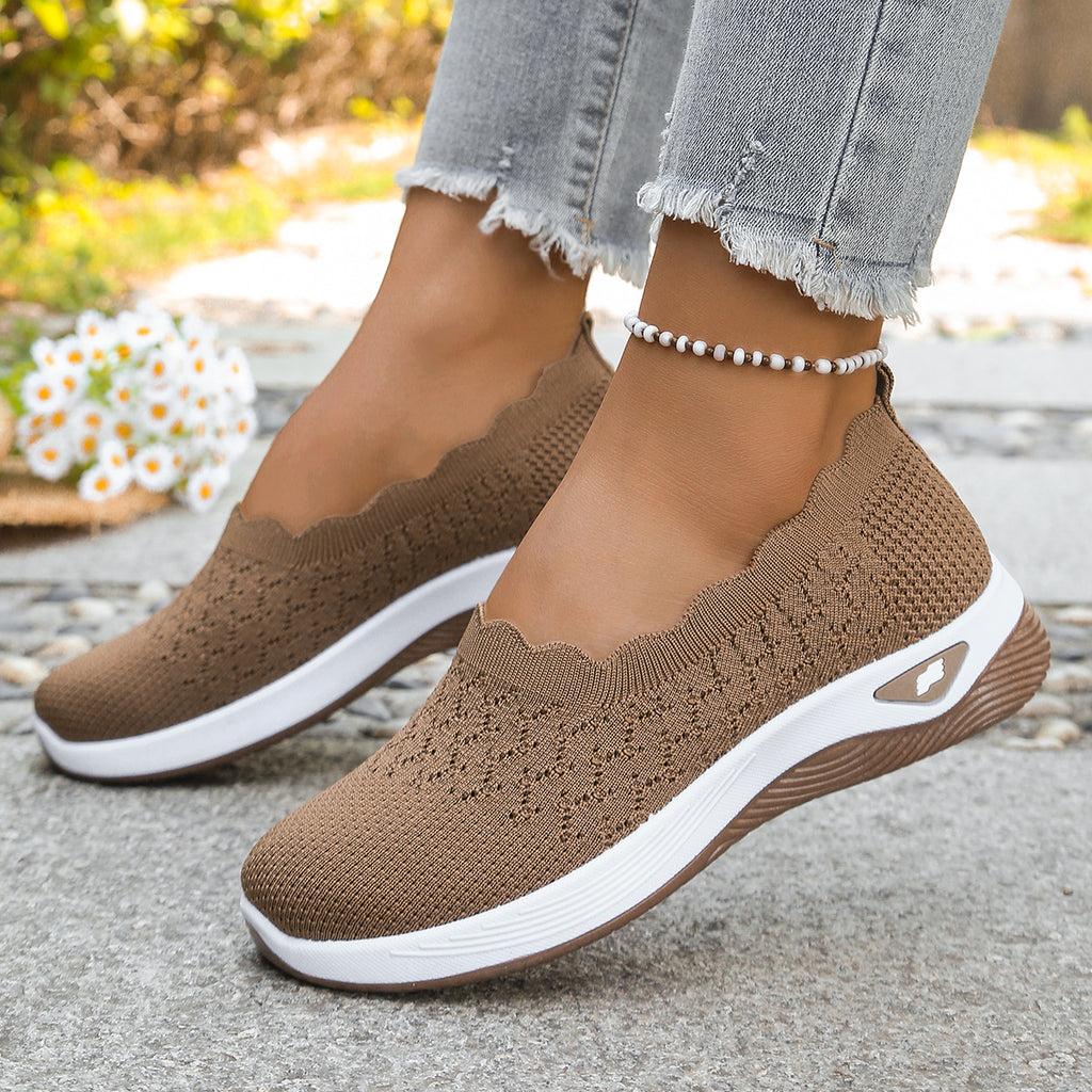 Middle-aged and elderly walking shoes, easy-to-wear casual shoes with one-step lacing