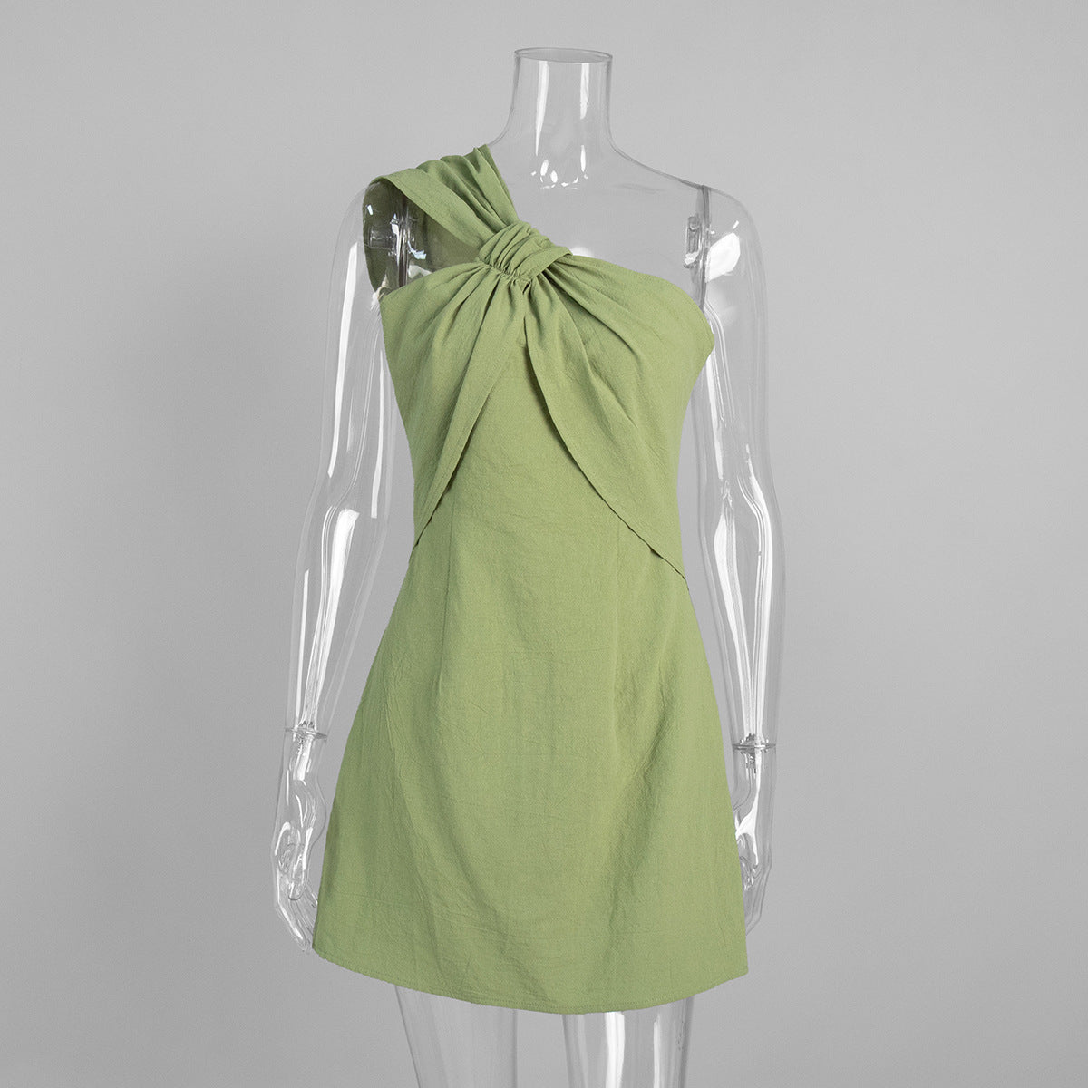 Women's Cotton Twist Knot Backless Dress