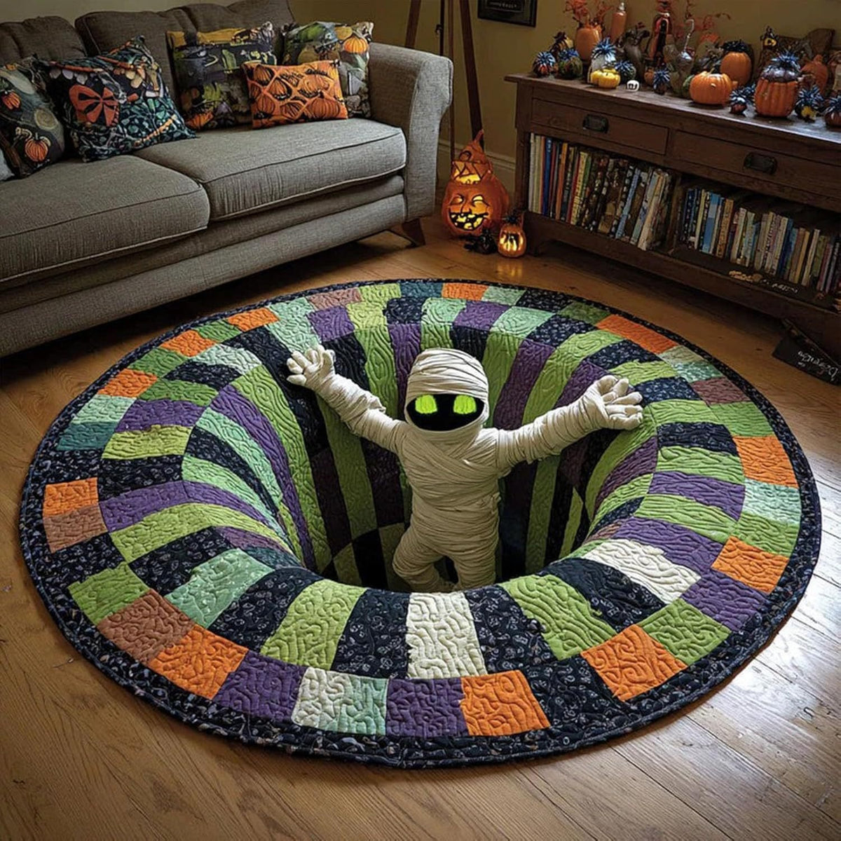 Halloween Christmas Round Carpet