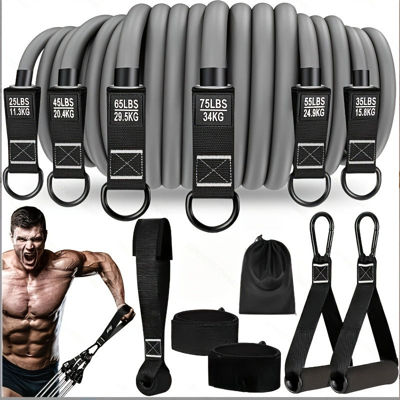 TPE Elastic Resistance Bands Set with Accessories
