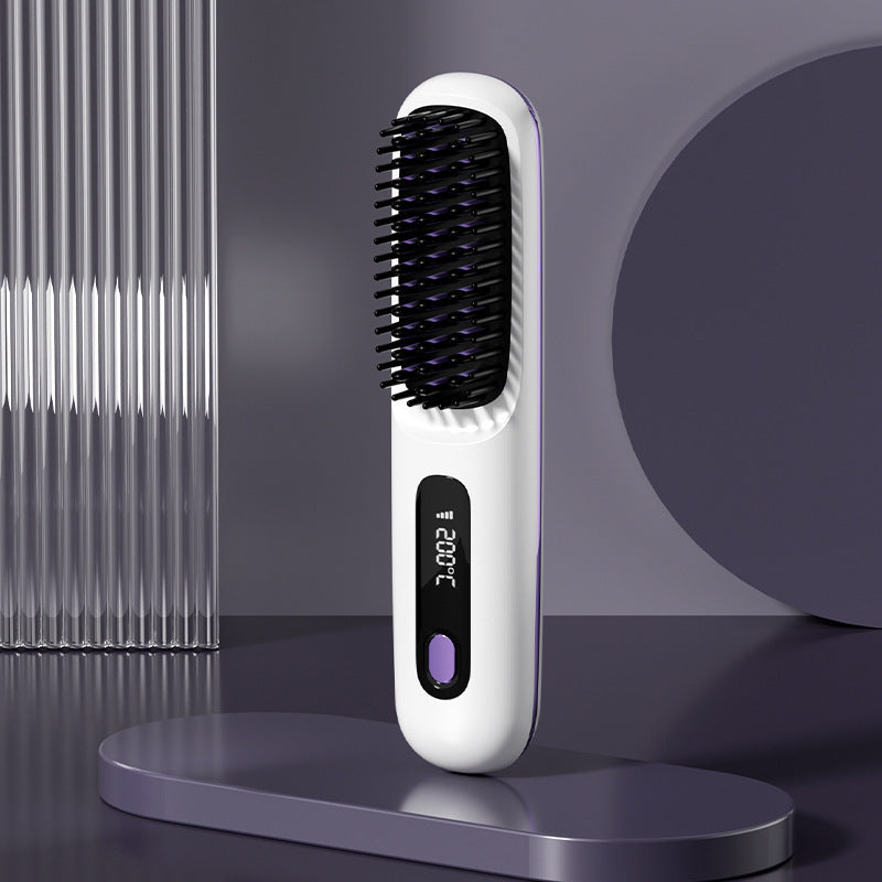 LCD Wireless Hair Straightening Comb