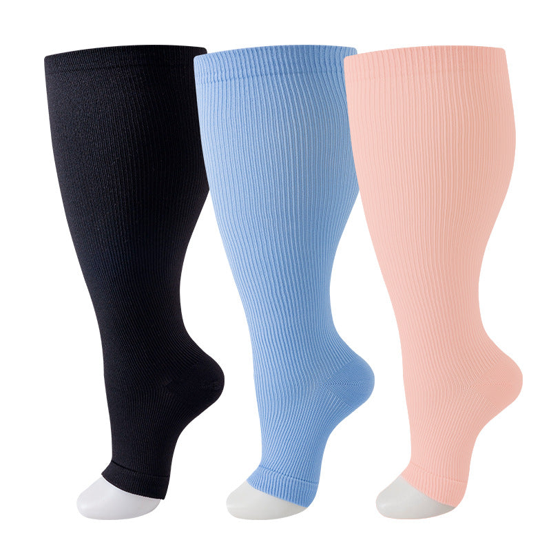Thickened and oversized compression stockings