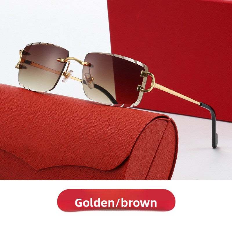 Diamond-Cut Gradient Sunglasses with UV Protection