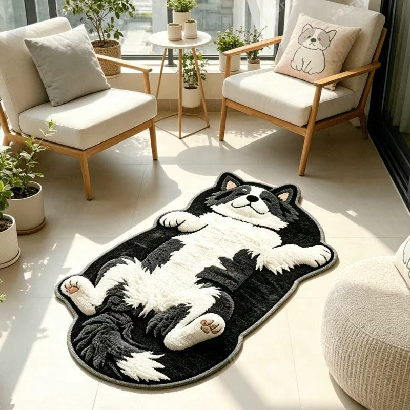 Diatomaceous Earth Floor Mat with Sleeping Cat Design