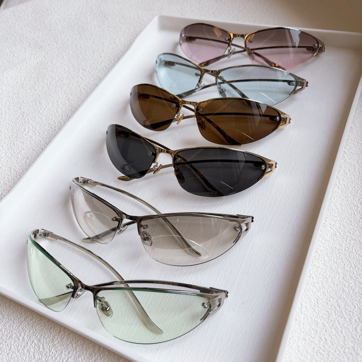 Frameless Tech Retro Sunglasses