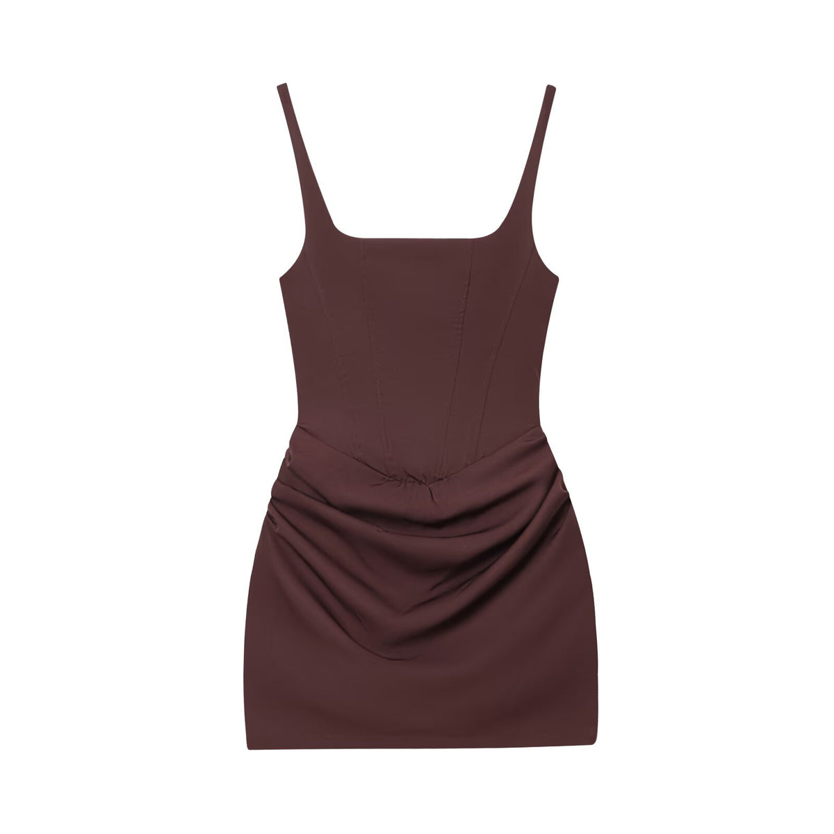 French-Style Sleeveless Bodycon Tie-Waist Dress