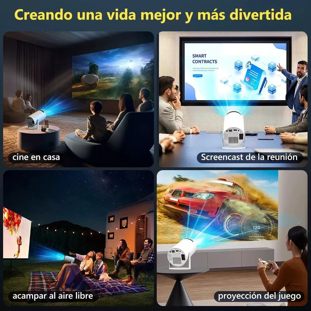 Portable HD Projector with Screen Mirroring