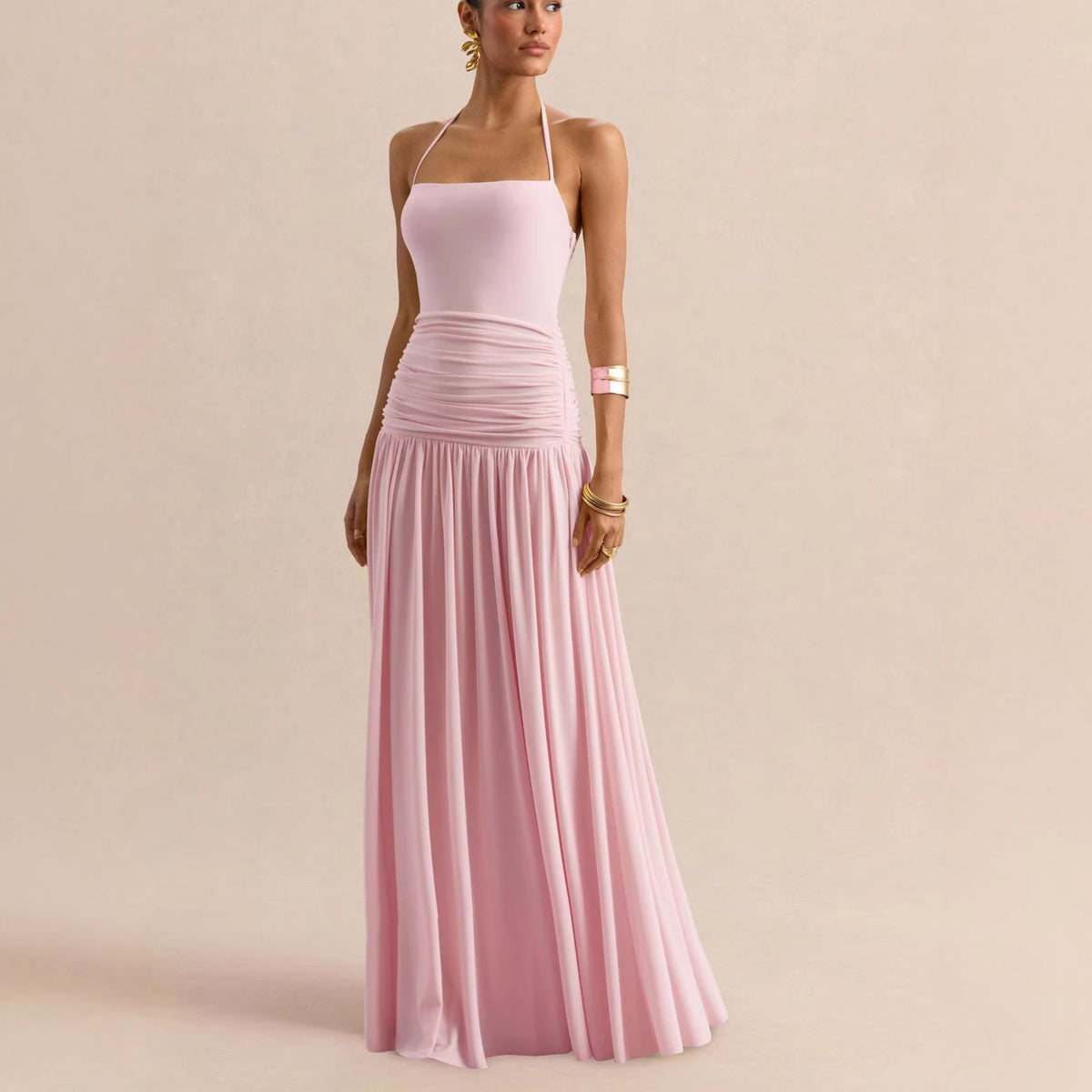 Elegant Halter Neck Dress