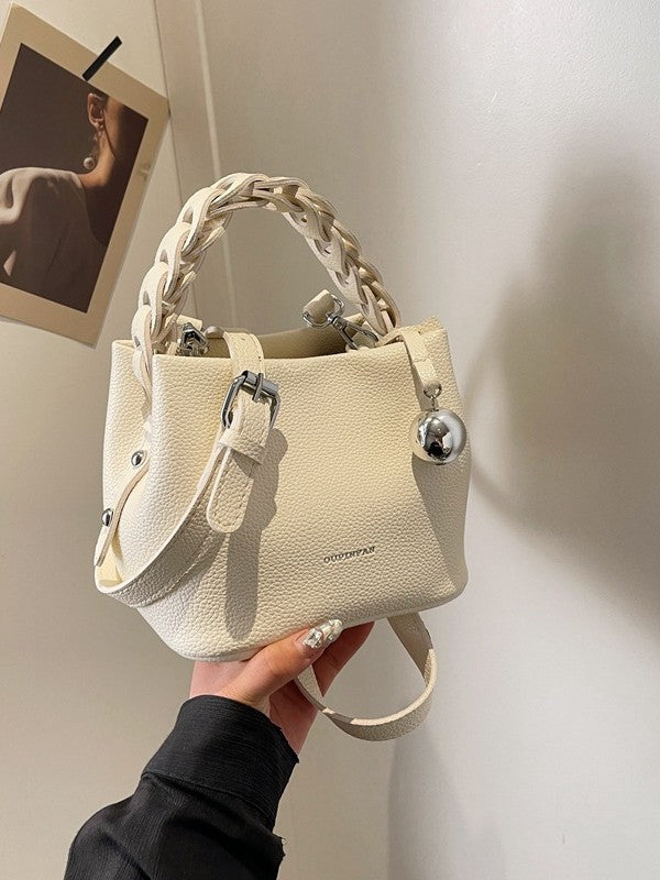 Women Handwoven Bucket Bag Simple Shoulder Crossbody Bag