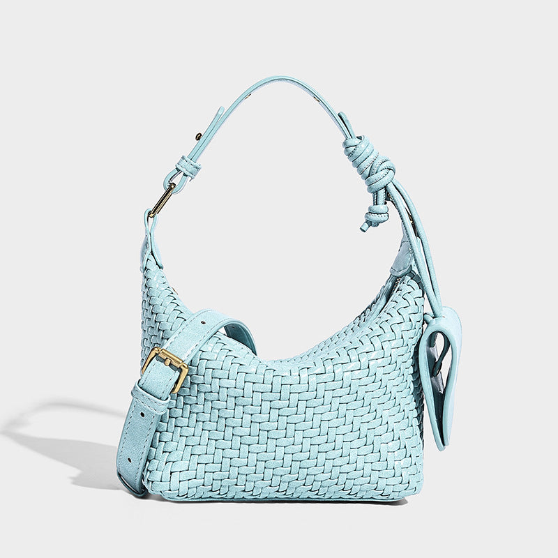 Hand-Woven PU Leather Crossbody Bag