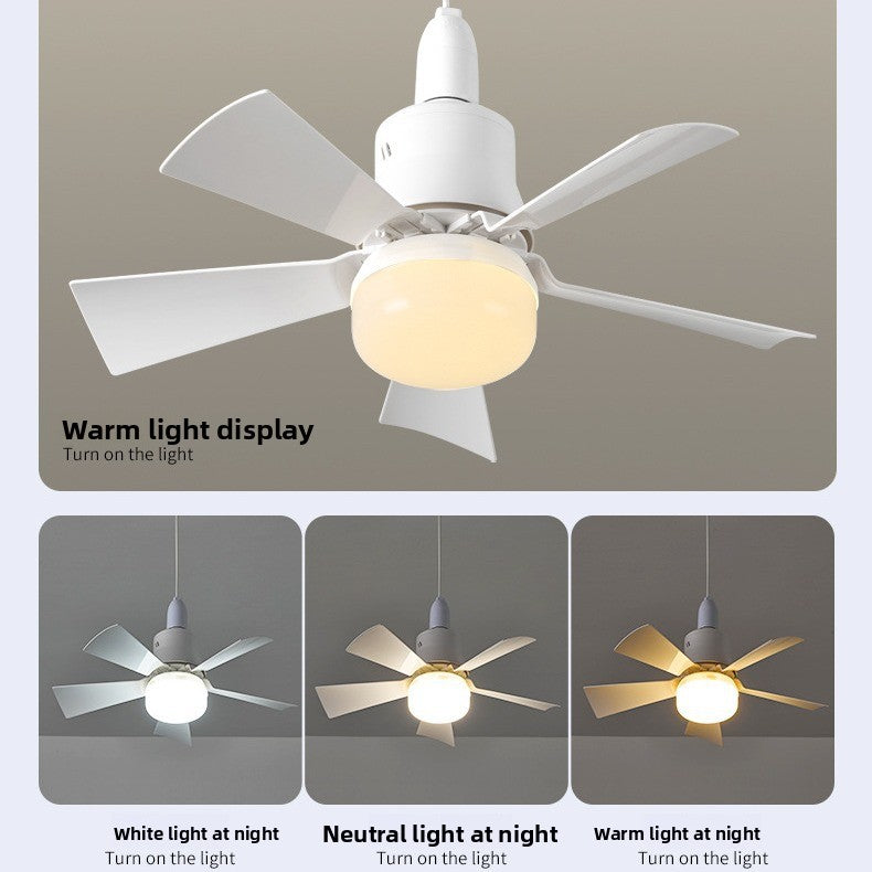 E27 Screw Ceiling Fan Lamp with Detachable Blades Remote Control