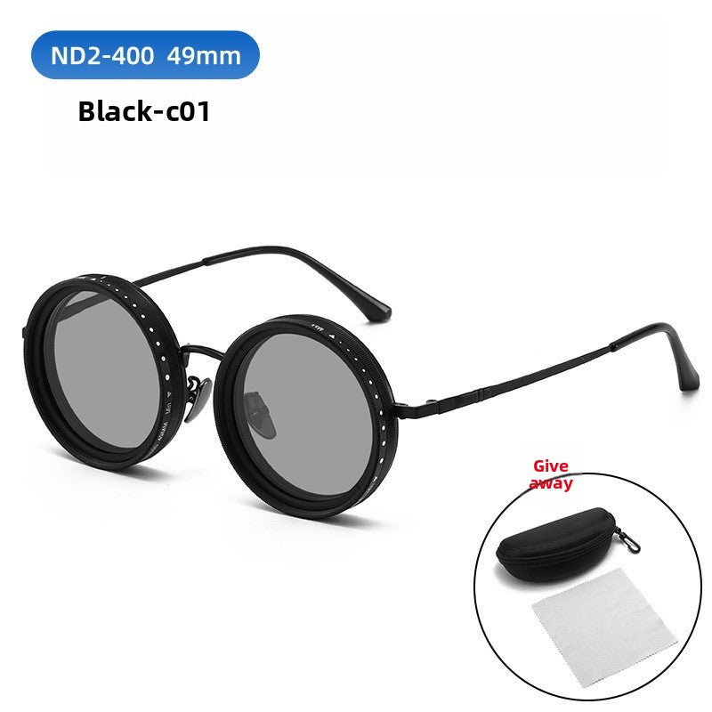 Adjustable Polarized Sunglasses with Rotating Filter
