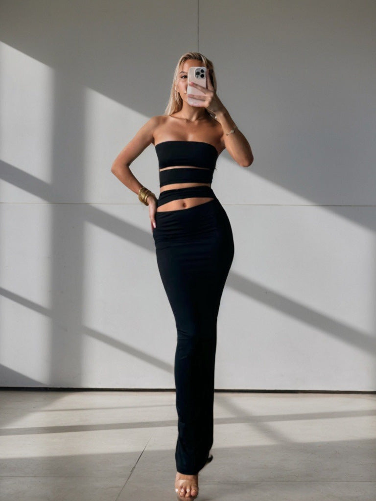 Women's Slim Fit Long Sleeveless Dress