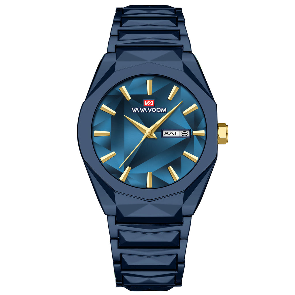 Men's Dual Calendar Waterproof Quartz Watch