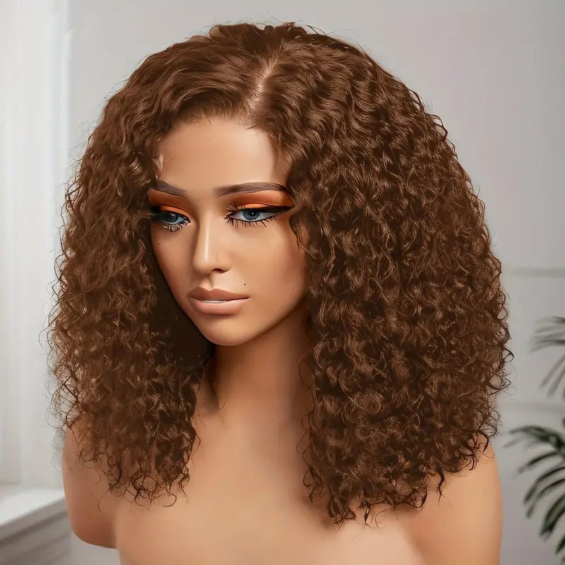 Lace Front Wig with Transparent Front, Adhesive-Free, High-Definition Human Hair