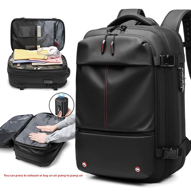 Backpack with air pump