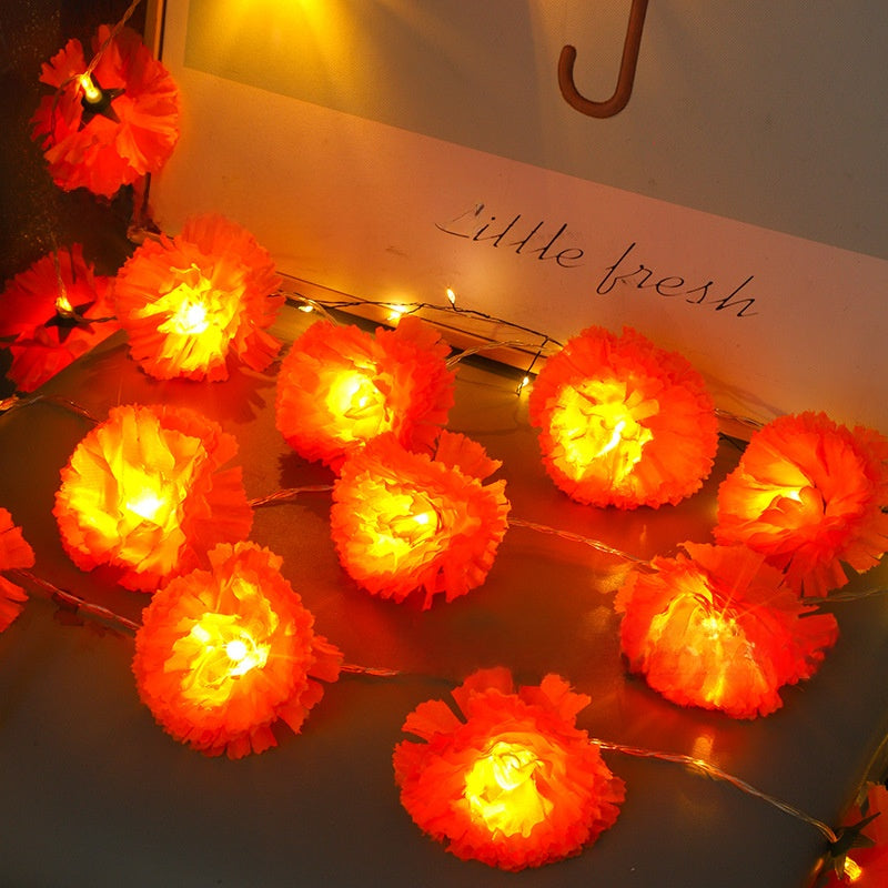 led Dahlia small colored lights string flashing lights all over the sky