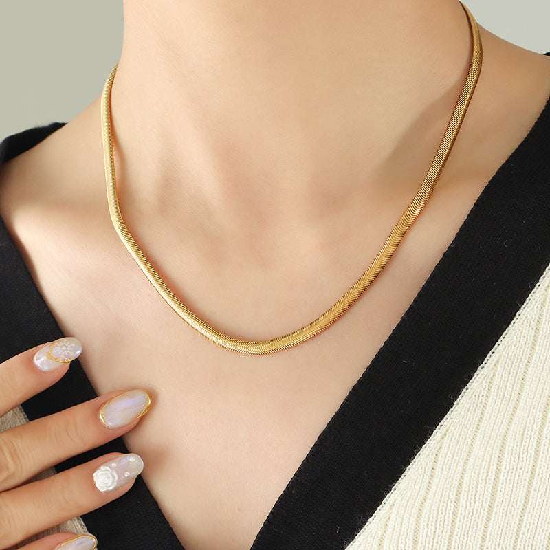 Geometric Gold Plated Titanium Steel Necklace