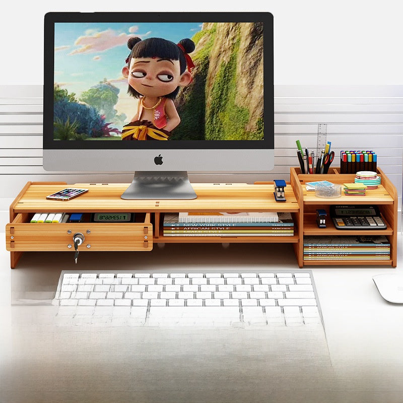 Ergonomic Desktop Rack with Storage Drawers
