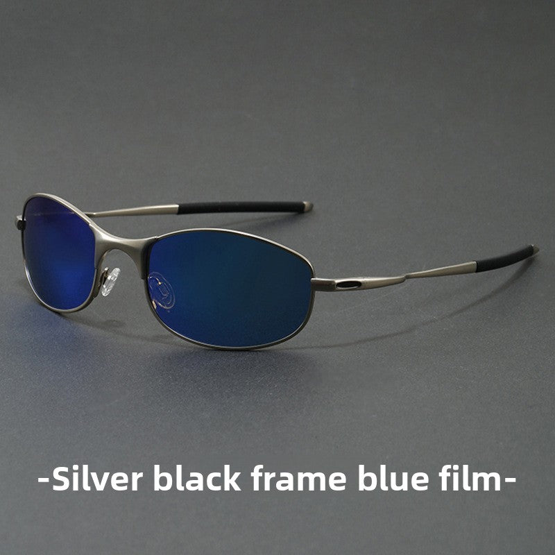 Retro Polarized Sunglasses for Men and Women UV400 Protection Metal Frame for Driving Fishing Cycling