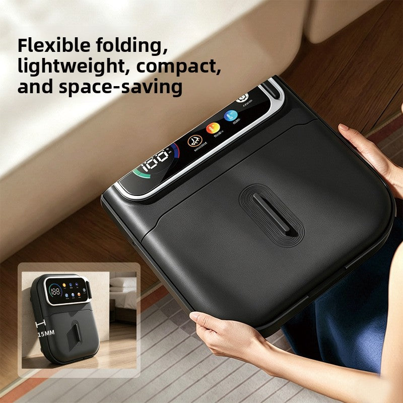 Foldable Electric Foot Spa with Digital Display Massage Heating Bubble Remote Control