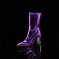Transparent Film Pointed Toe Chunky Heel Boots