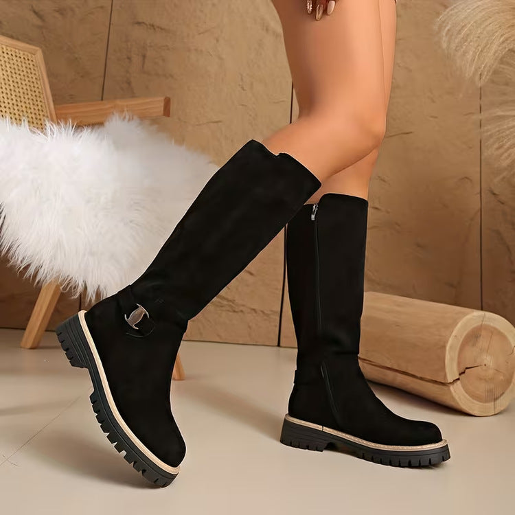 Round Toe Low Heel Fashion Boots