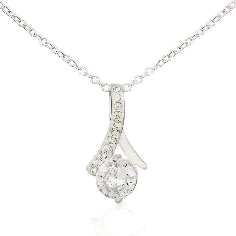 Couple twisted crystal necklace set