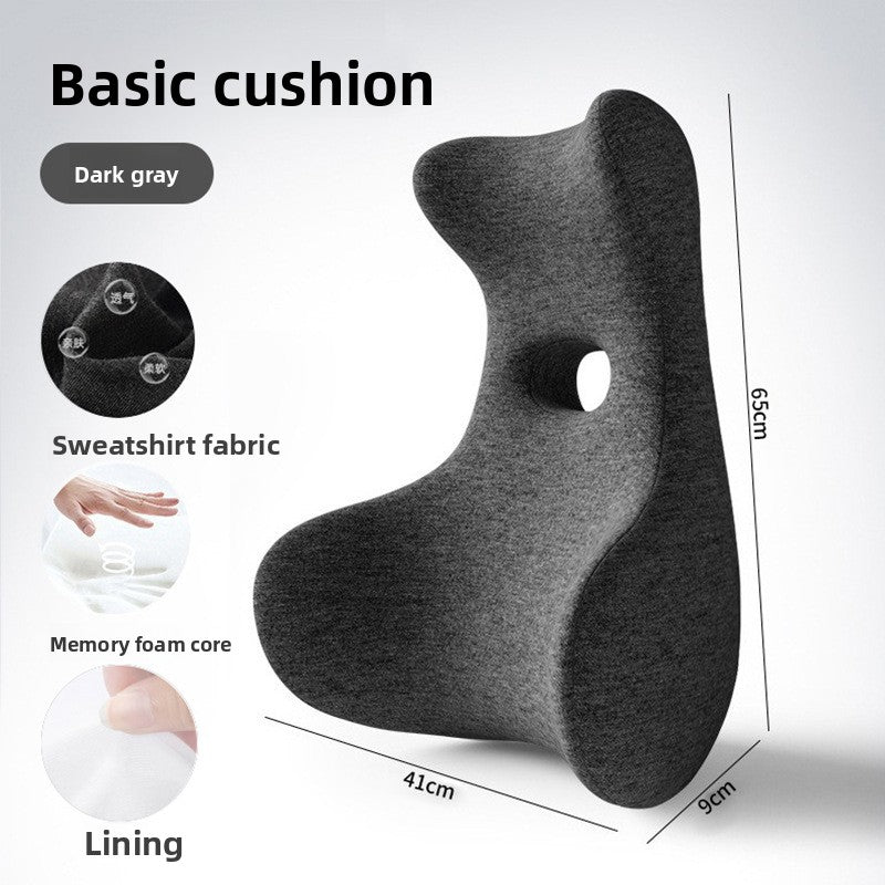 Ergonomic Memory Foam Lumbar and Neck Support Cushion