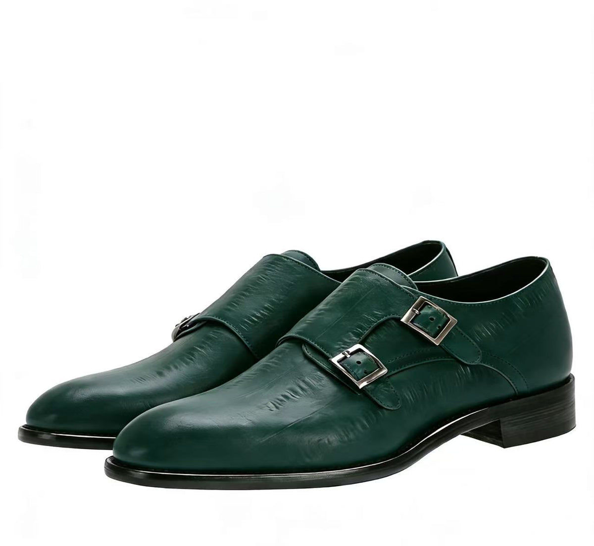 Genuine Leather Buckle Dress Shoes