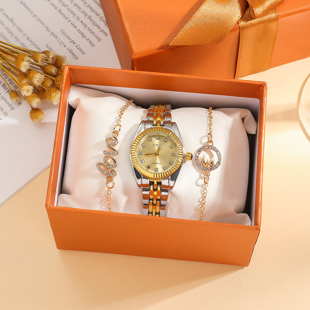 Gradual Gold Diamond Dial Ladies Watch