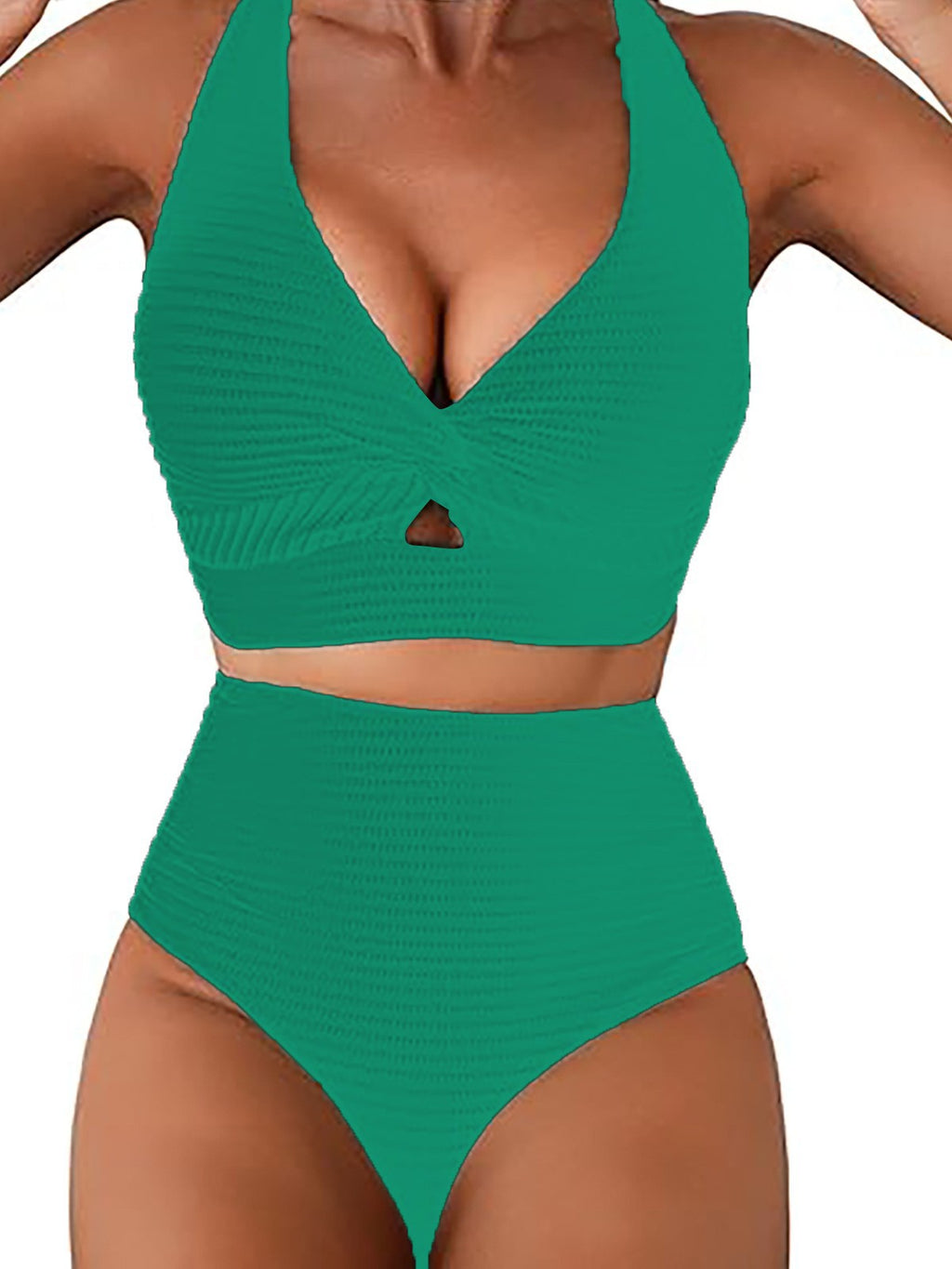 Womens Ribbed Bikini Swimsuit