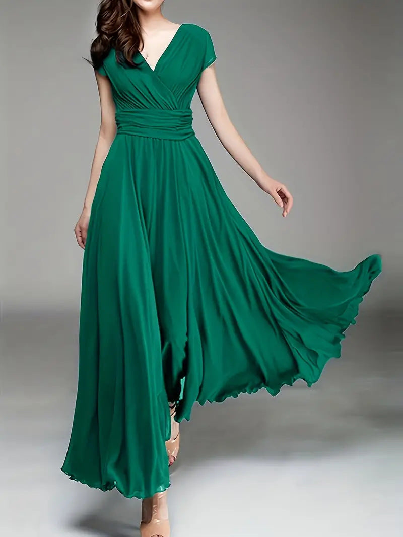 Bohemian V-Neck Chiffon Dress