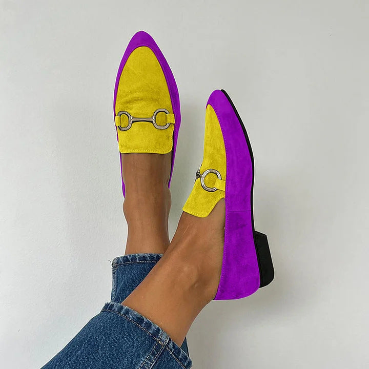 Womens Pointed Toe Suede Mules