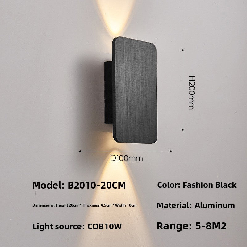 Nordic Brushed Aluminum LED Wall Lamp Up Down Light for Bedroom Living Room