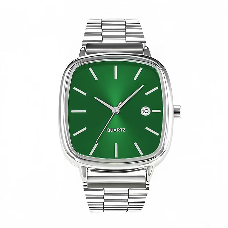 Retro Stainless Steel Square Watch