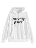 Womens Pure Cotton Loose Fit Printed Hooded Sweatshirt
