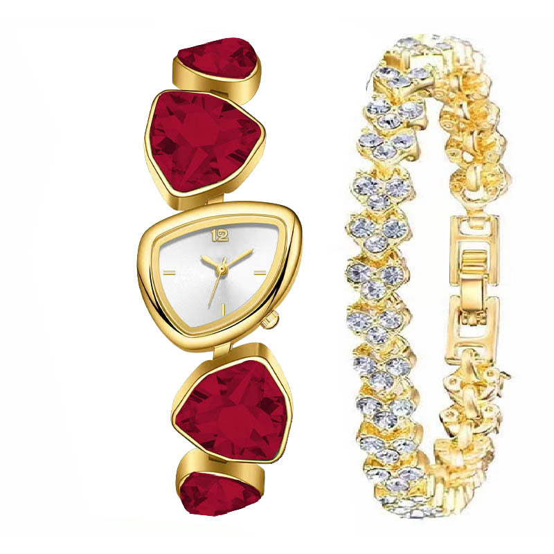 Women's Diamond Accent Quartz Watch with Metal Bracelet