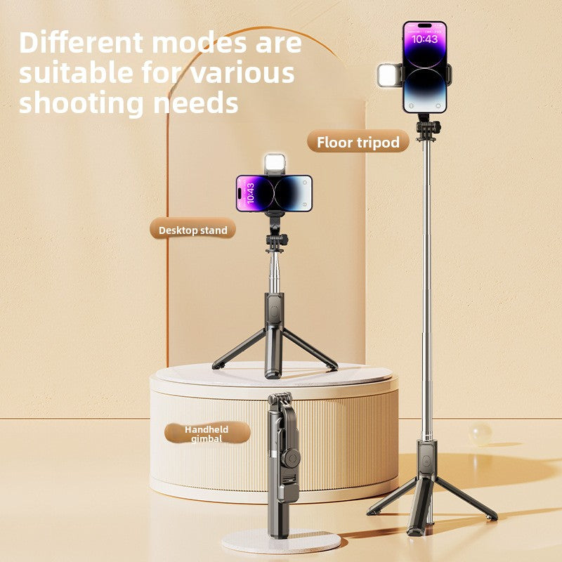 Bluetooth Selfie Stick with Tripod and Fill Light