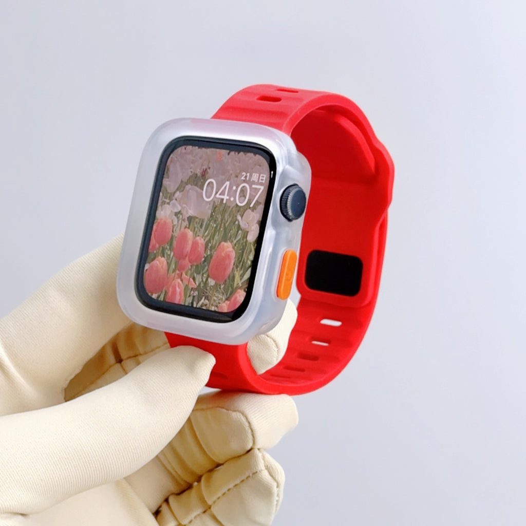 Apple Watch Silicone Strap and Protective Case