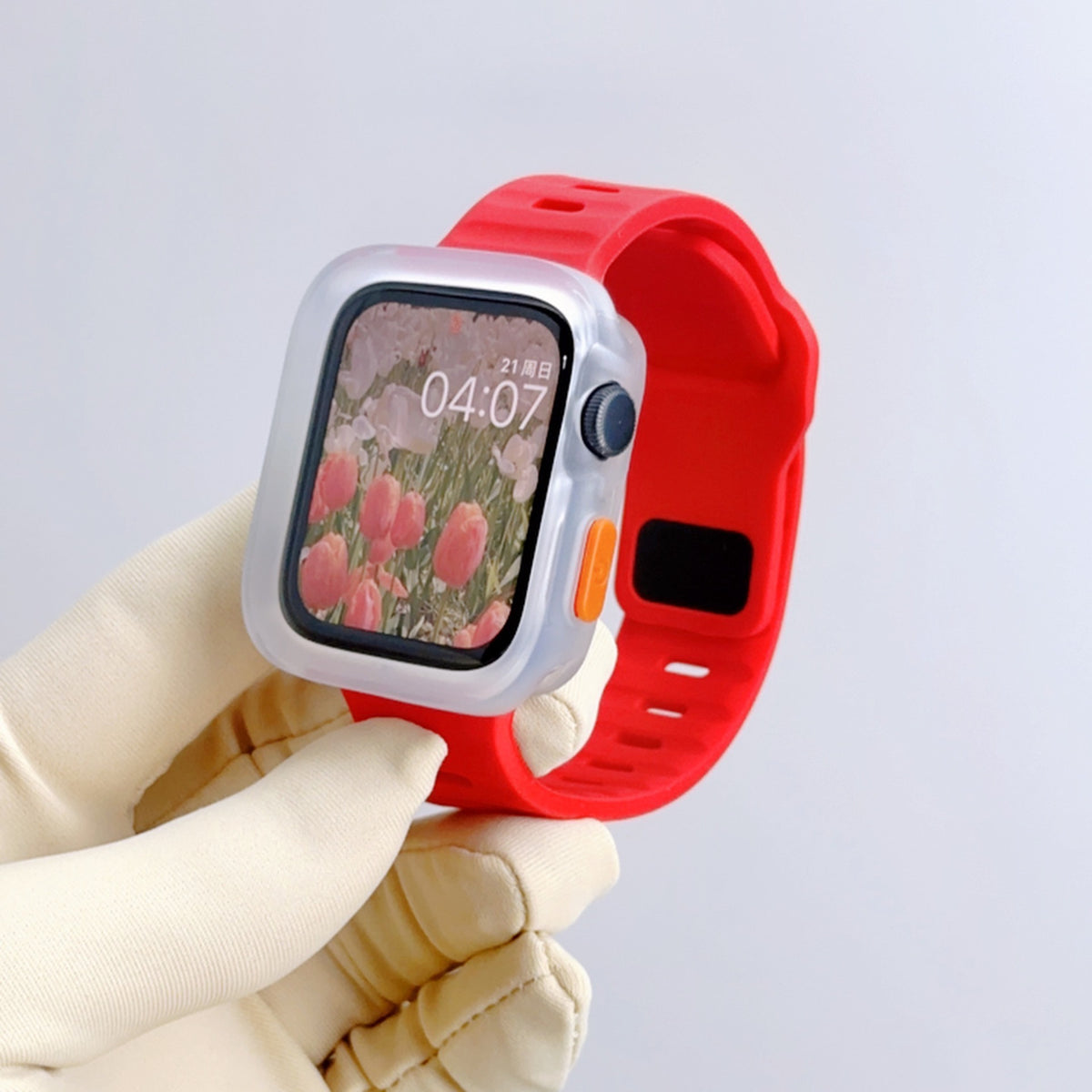 Apple Watch Silicone Strap and Protective Case