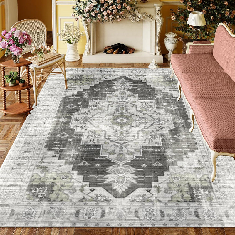 Retro Elegant Imitation Cashmere Floor Mat