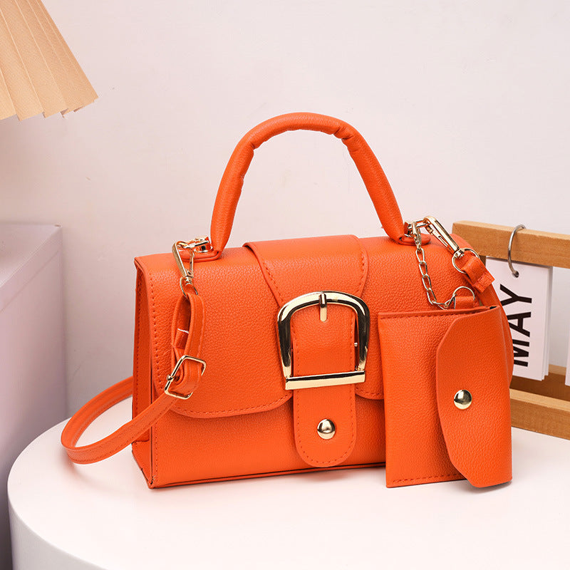 Retro Candy Color Square Crossbody Bag