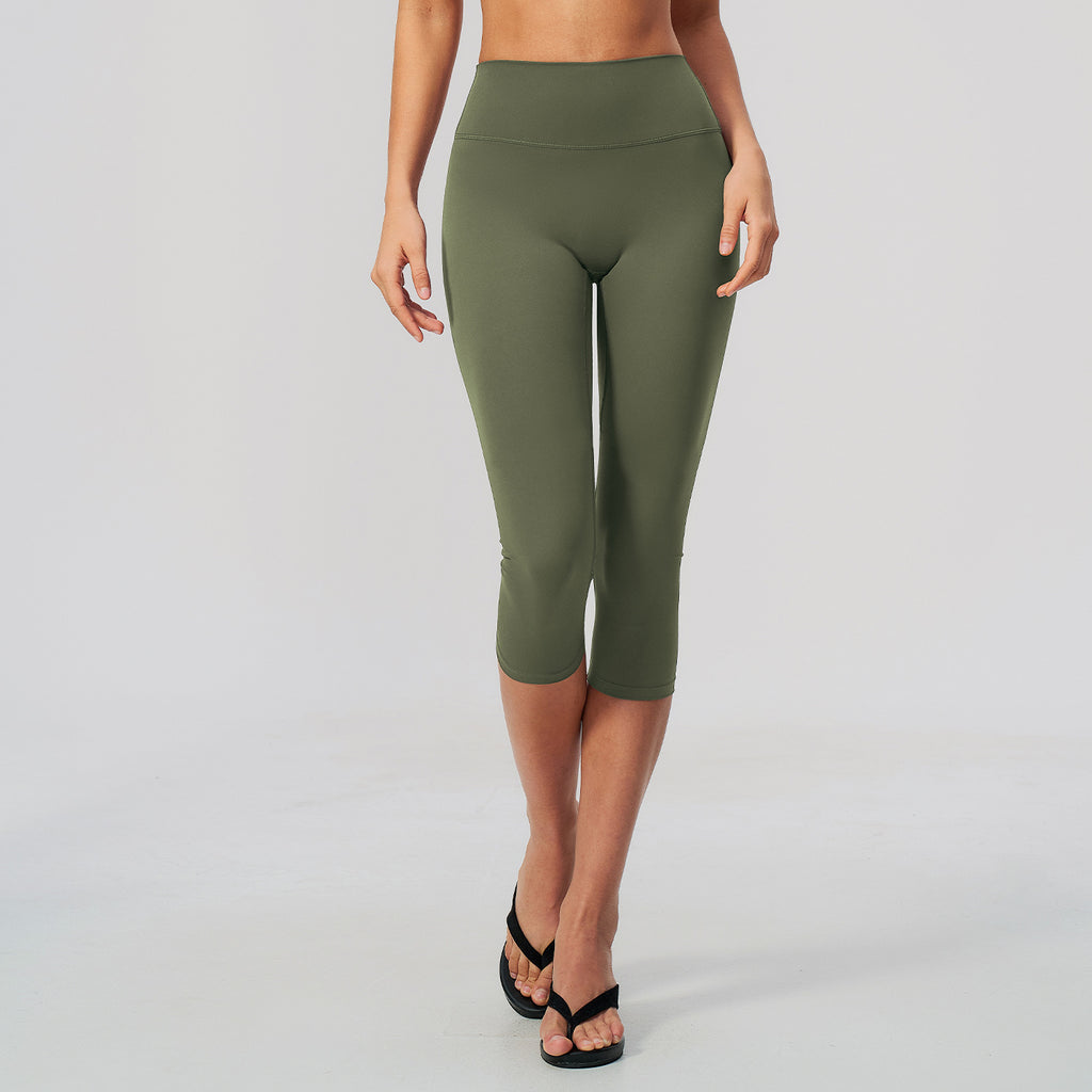 Brushed Yoga Shorts High Waisted Slim Fit Sports Shorts