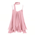 Women?s Sequin V-Neck Sleeveless Ruffled Mini Party Dress
