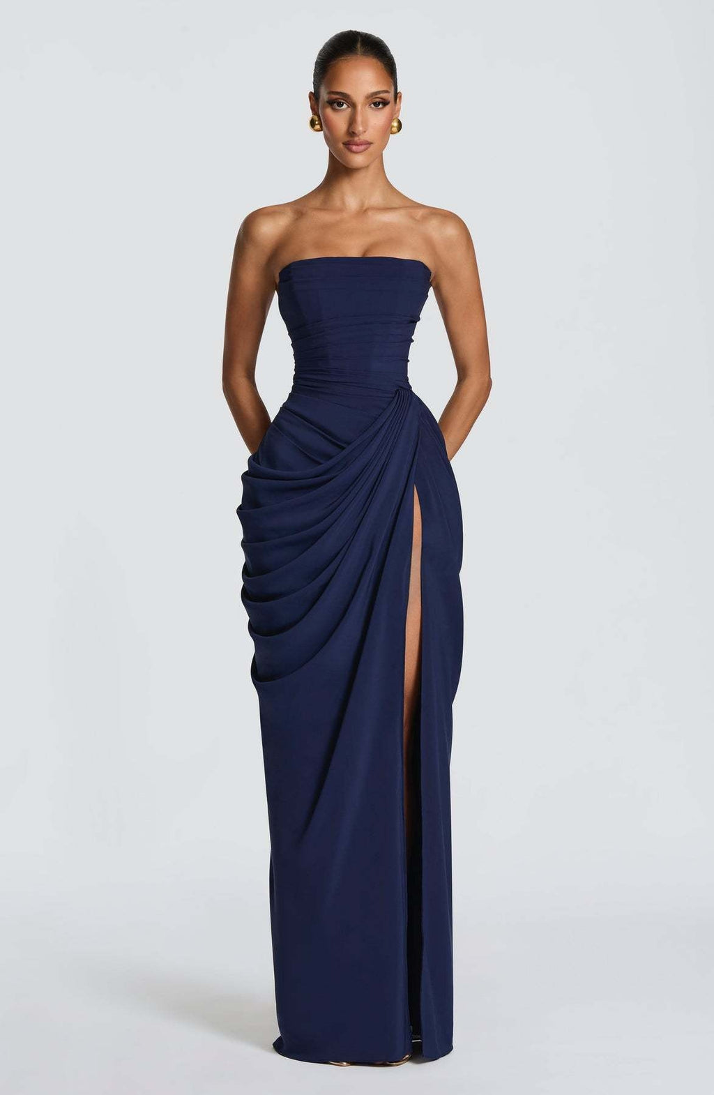 French Style Lace Trim Backless Dress
