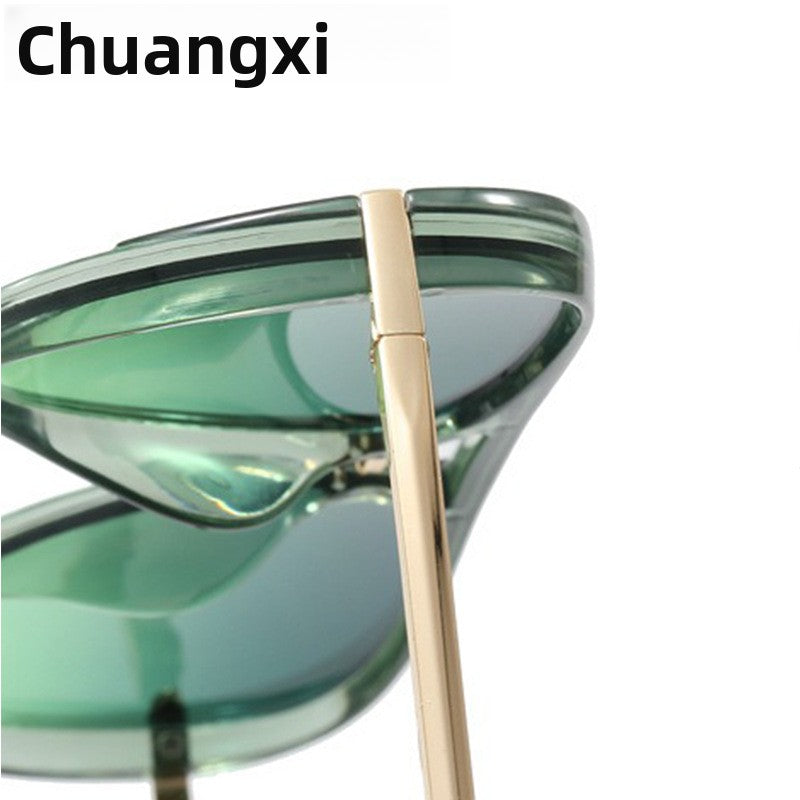 Retro Large Frame Sunglasses for Men and Women