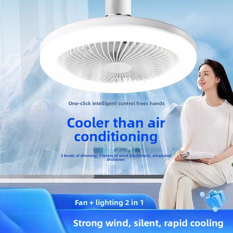 E27 Screw-In Three-Color LED Ceiling Fan Light with Remote Control